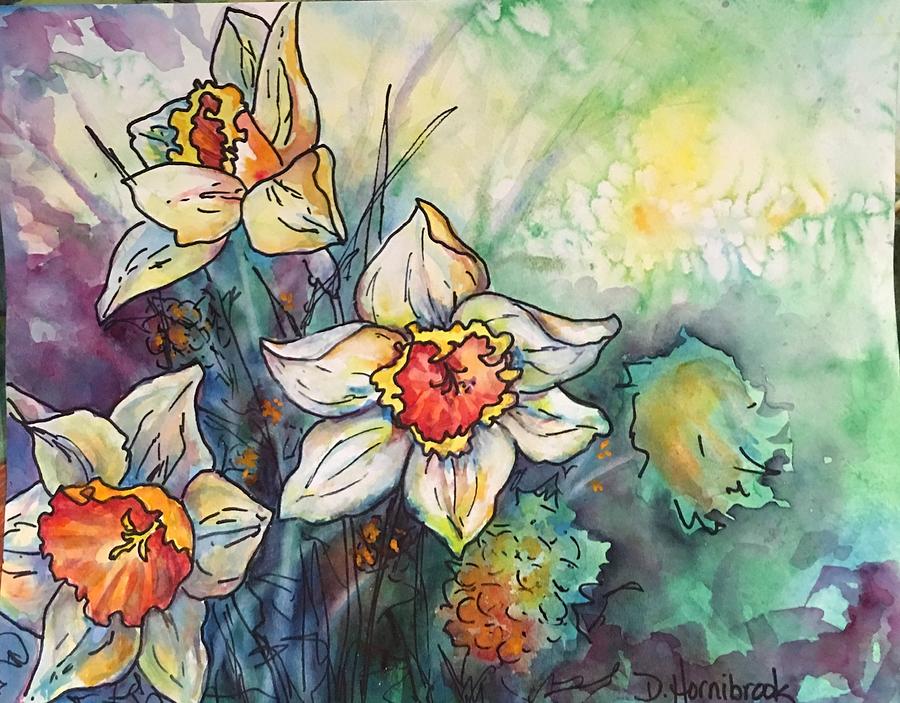 Daffy delight Painting by Debbie Hornibrook - Fine Art America