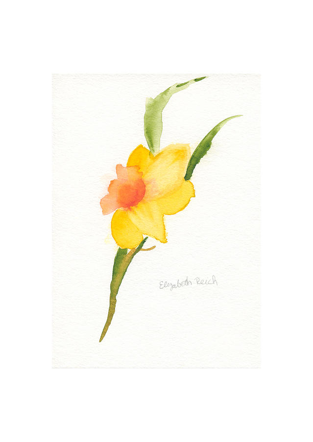 Daffy for Spring Painting by Elizabeth Reich