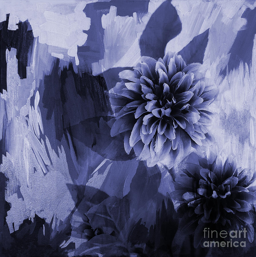Dahlia Flowers abstract  Painting by Gull G