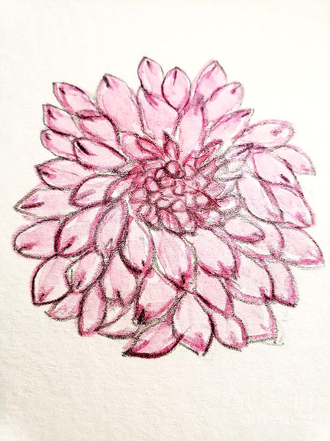Dahlia Painting by Margaret Welsh Willowsilk