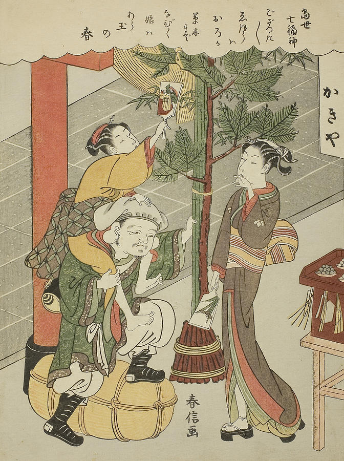 Daikokuten Relief by Suzuki Harunobu
