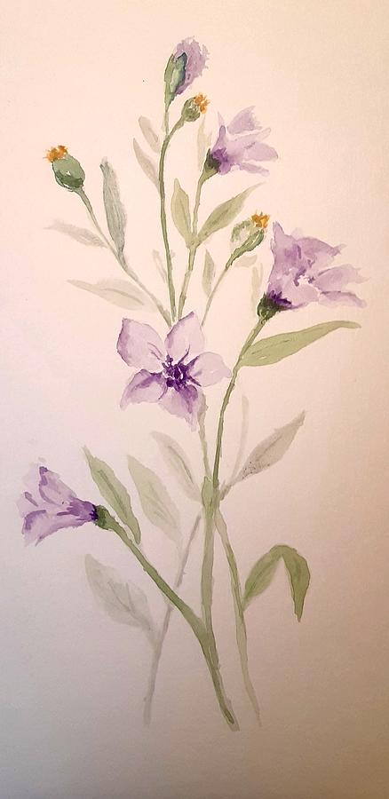 Dainty Purple Painting by Leslie Rose Dryer | Pixels