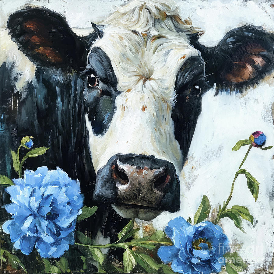Dairy Cow Doris Painting by Tina LeCour
