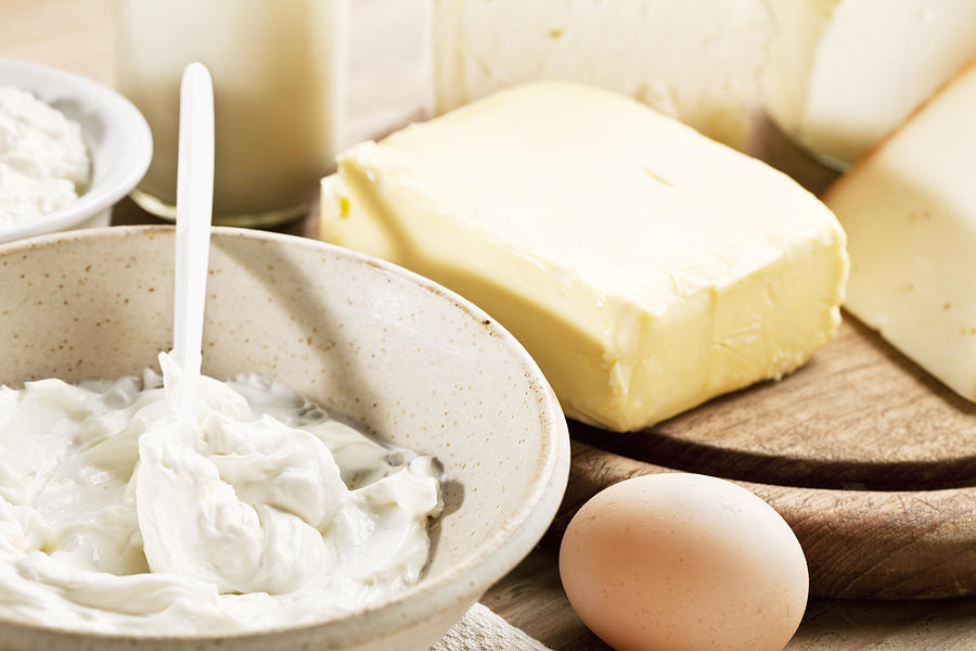 Dairy Products Cheese Yoghurt Milk Butter Photograph by SilviaJansen