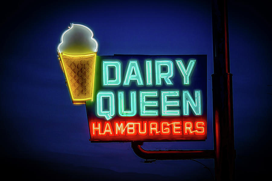 Dairy Queen Vintage Neon Photograph by Paul LeSage - Pixels