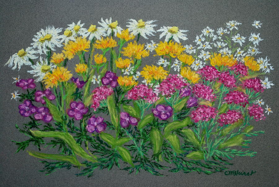Daisies And Pinks Painting by Collette Hurst