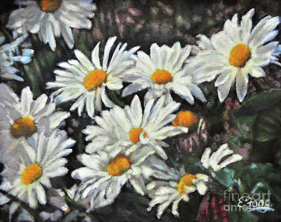 Daisies in garden  Painting by Eileen  Fong