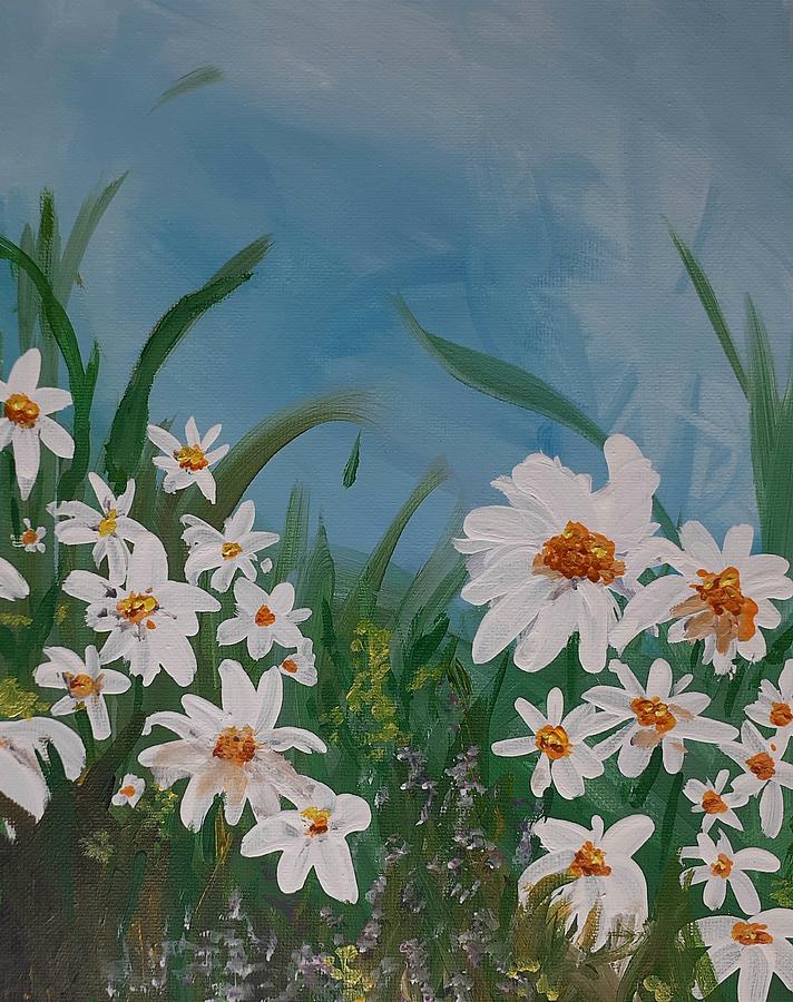 Abstract Painting - Daisies In The Field by Betty-Anne McDonald