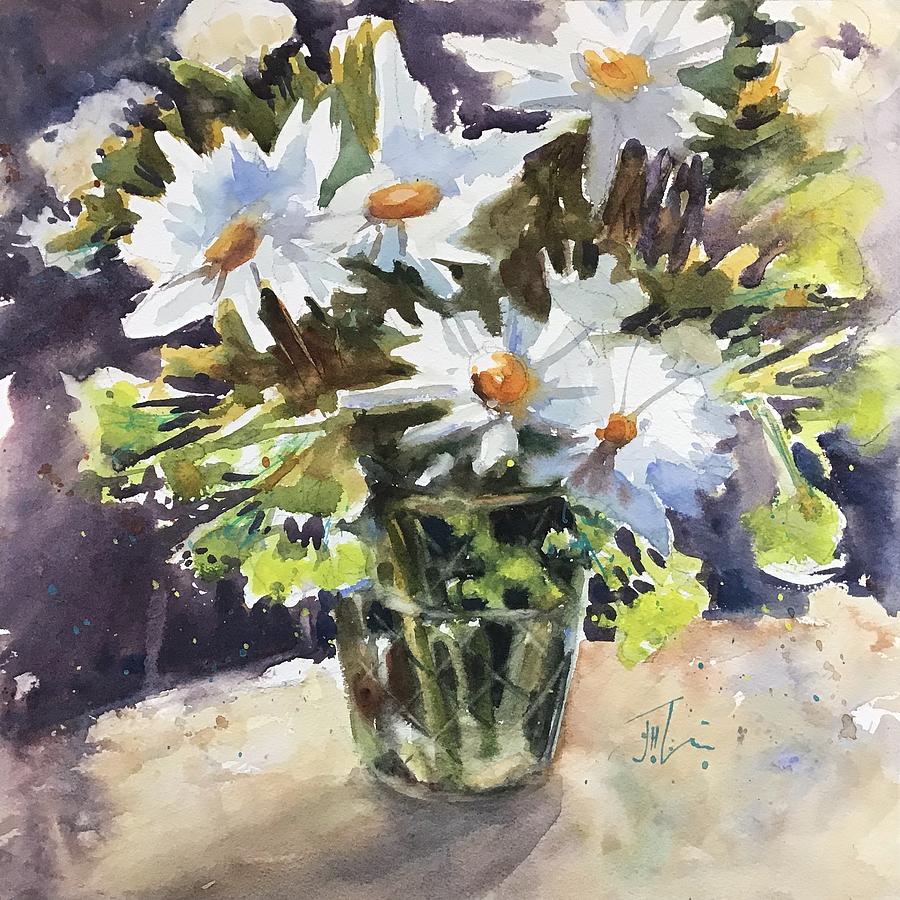 Daisies  Painting by Judith Levins