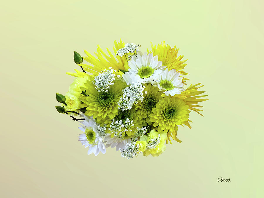 Daisies, Mums and Queen Annes Lace Bouquet Photograph by Susan Savad