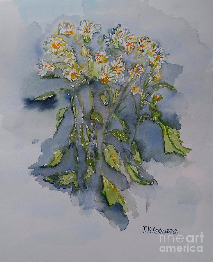 Summer Painting - Daisies, summer flowers by Tamara Vitsenkova