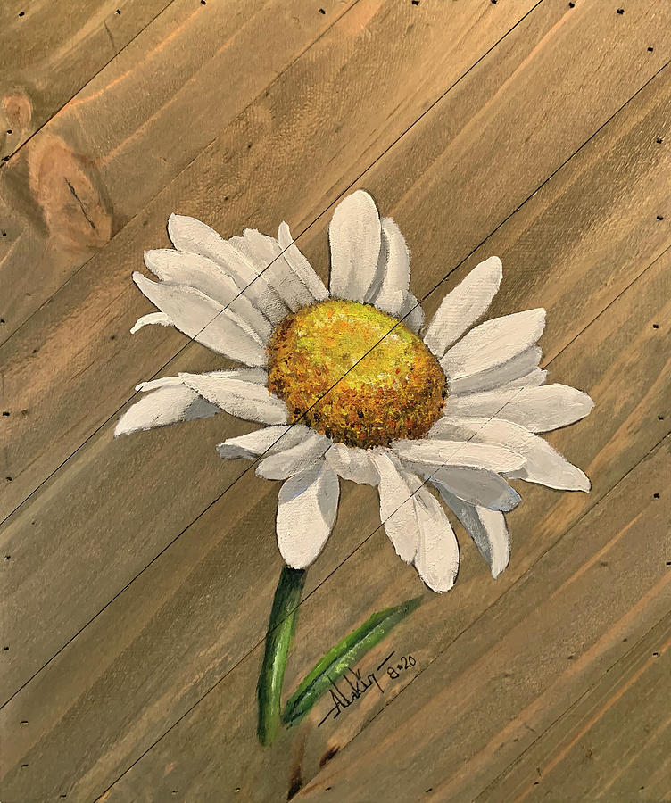 Daisy Painting by Alan Lakin