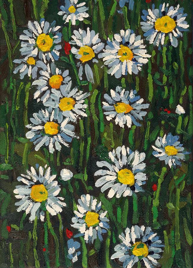Daisy Chain Lawn Painting by Phil Chadwick
