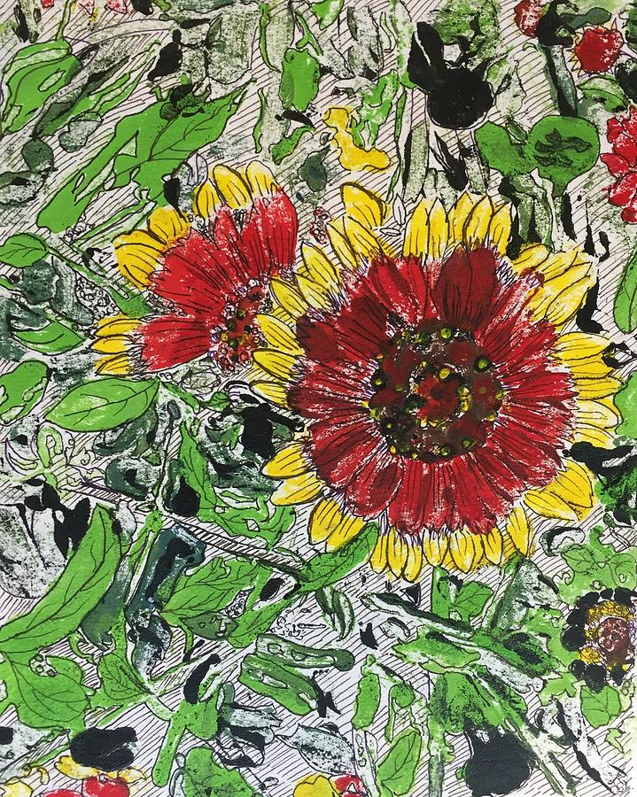 Daisy Day Painting by Judith Scull