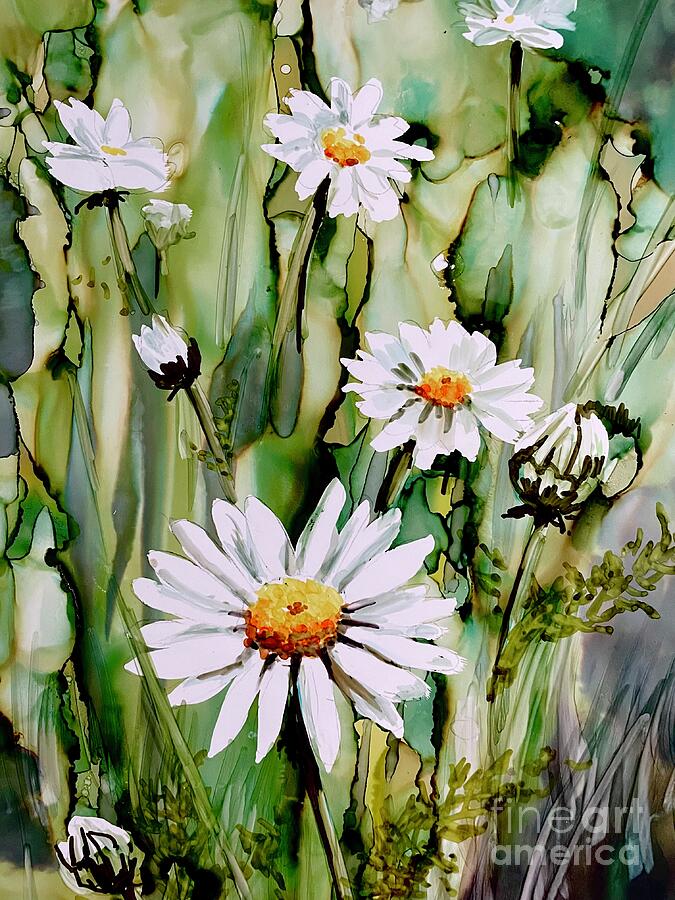 Daisy Days Painting by Julie Tibus Daisy Days Painting by Julie Tibus