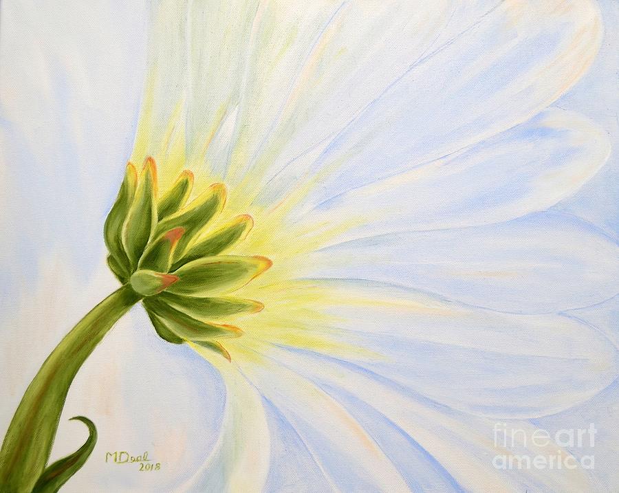 Daisy In The Wind Painting by Mary Deal
