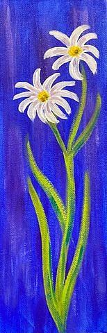 Daisy Pair Painting by Nancy Sisco