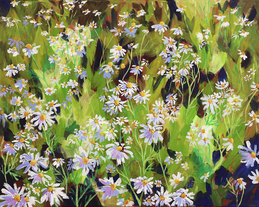 Daisy Patch Painting by Anisa Asakawa