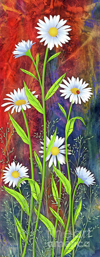Nature Painting - Daisy Tower by Teresa Ascone