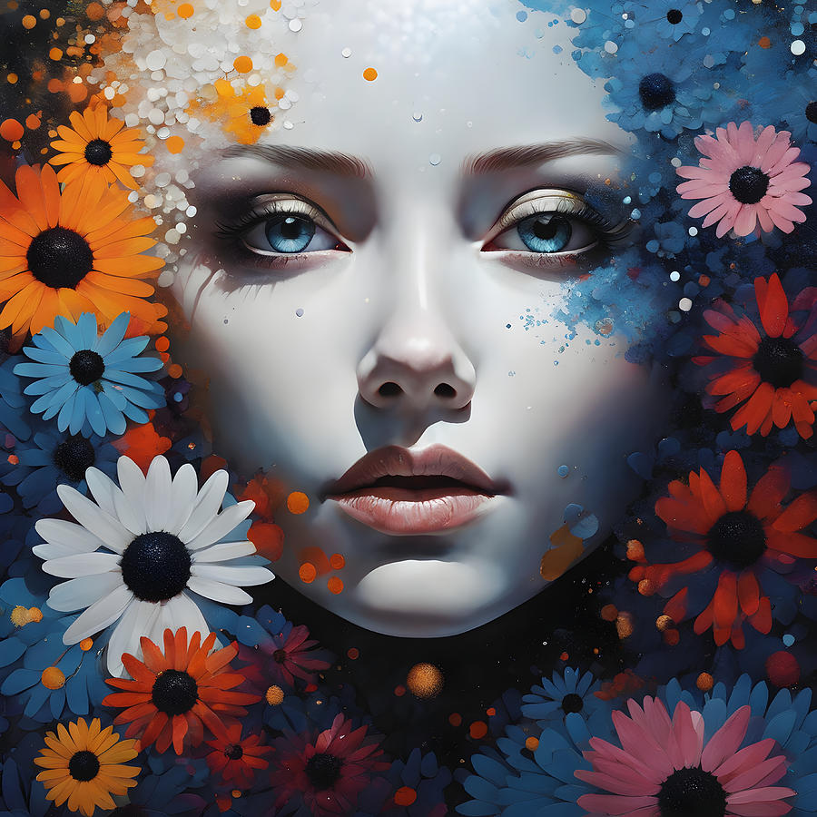 Daisy woman Digital Art by Tomasz Karpowicz - Fine Art America