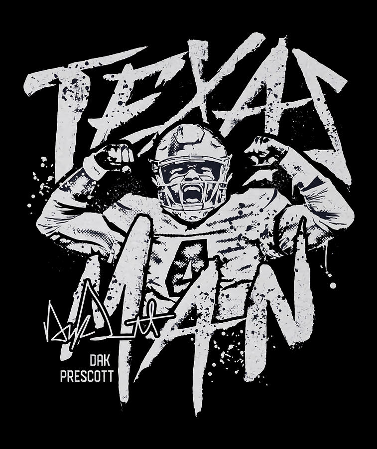 Football Digital Art - Dak Prescott Texas Man by Kelvin Kent