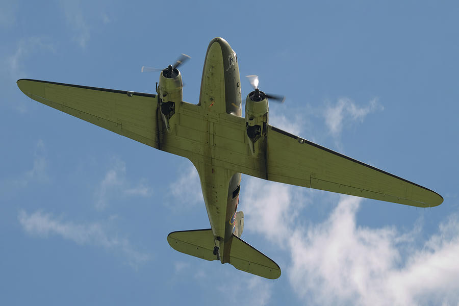 Dakota ZA947 overhead Photograph by Steev Stamford