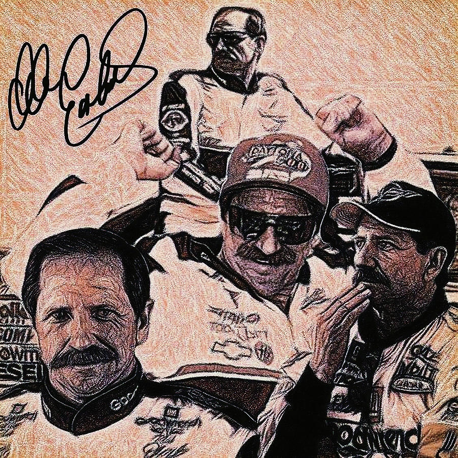 Dale Earnhardt Sr. Collage Digital Art by Bob Smerecki - Pixels