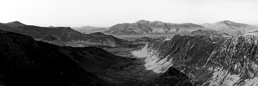 Dale Head and Newlands Valley Black and white Lake District.jpg Photograph by Sonny Ryse