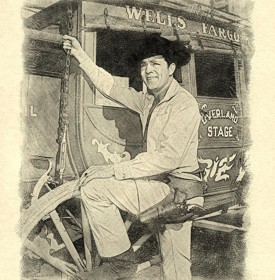 Dale Robertson - Tales of Wells Fargo Digital Art by Brian Wallace