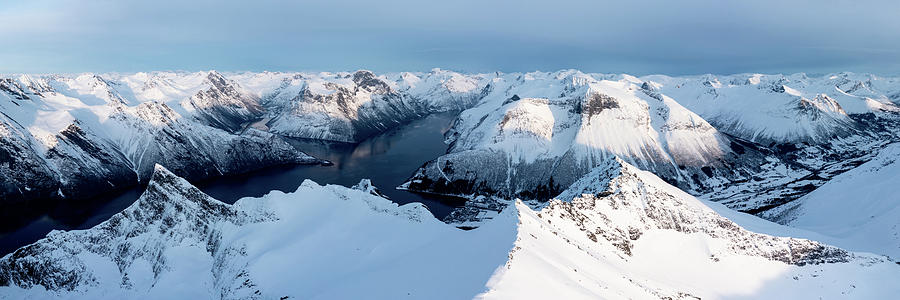 Dalegubben Mountain Hjorundfjord Norangsfjord fjords Norway aer Photograph by Sonny Ryse