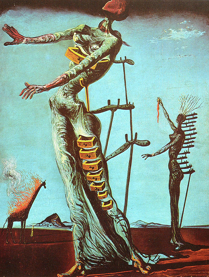 salvador dali giraffe painting