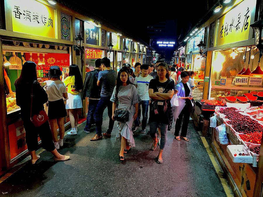 Dalian Night Market Photograph