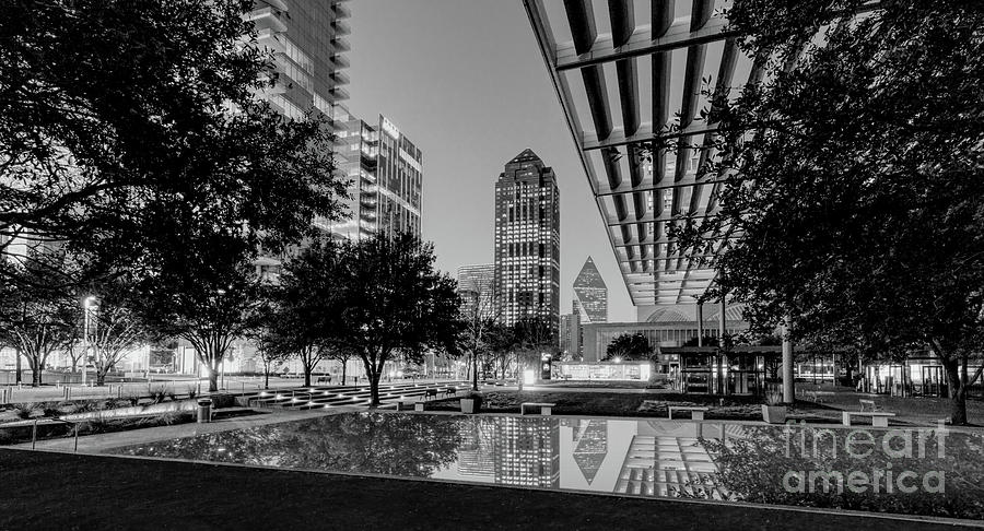 Dallas Art District Grayscale Photograph by Jennifer White