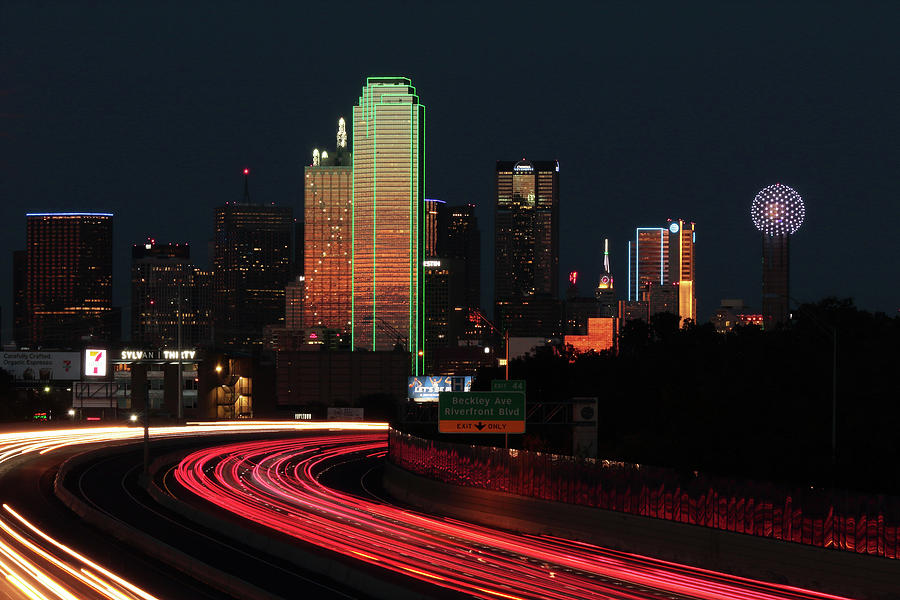 Dallas at Night Photograph by Rick Perkins