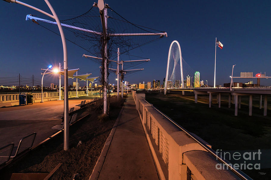 Dallas Bridges And Skyline Evening Photograph by Jennifer White