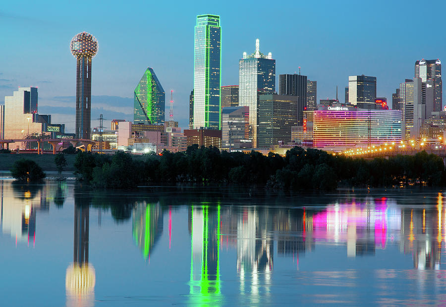 Dallas Colorful Skyline 112720 Photograph by Rospotte Photography ...