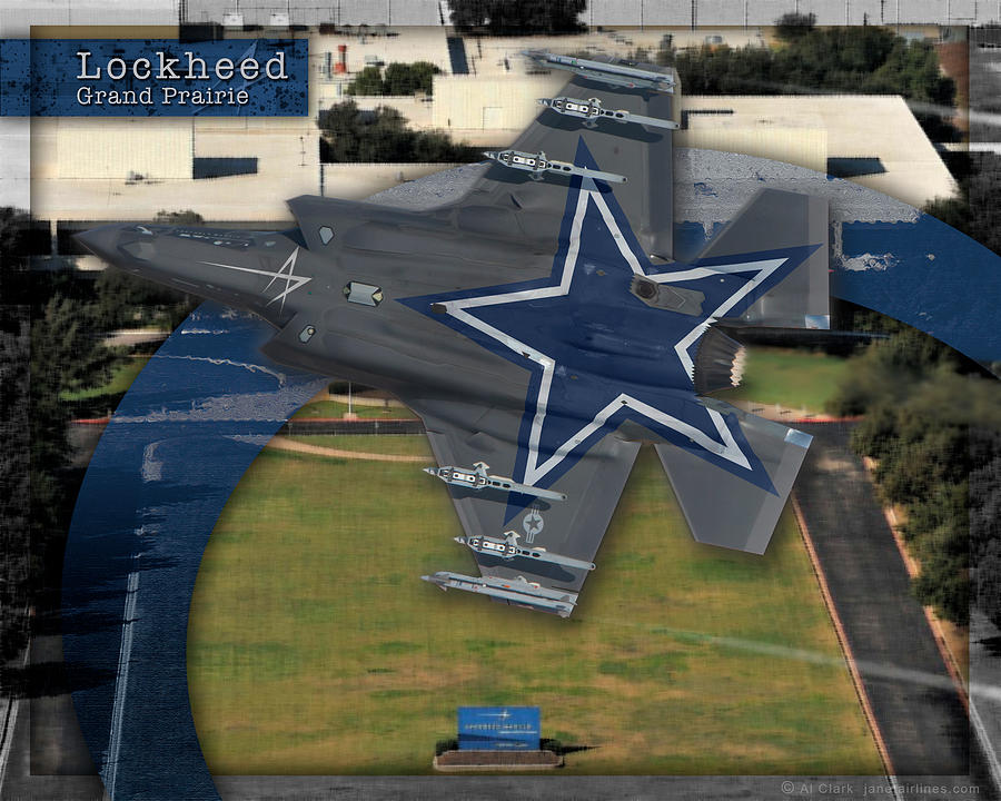 Dallas Cowboys F-35A Digital Art by Custom Aviation Art