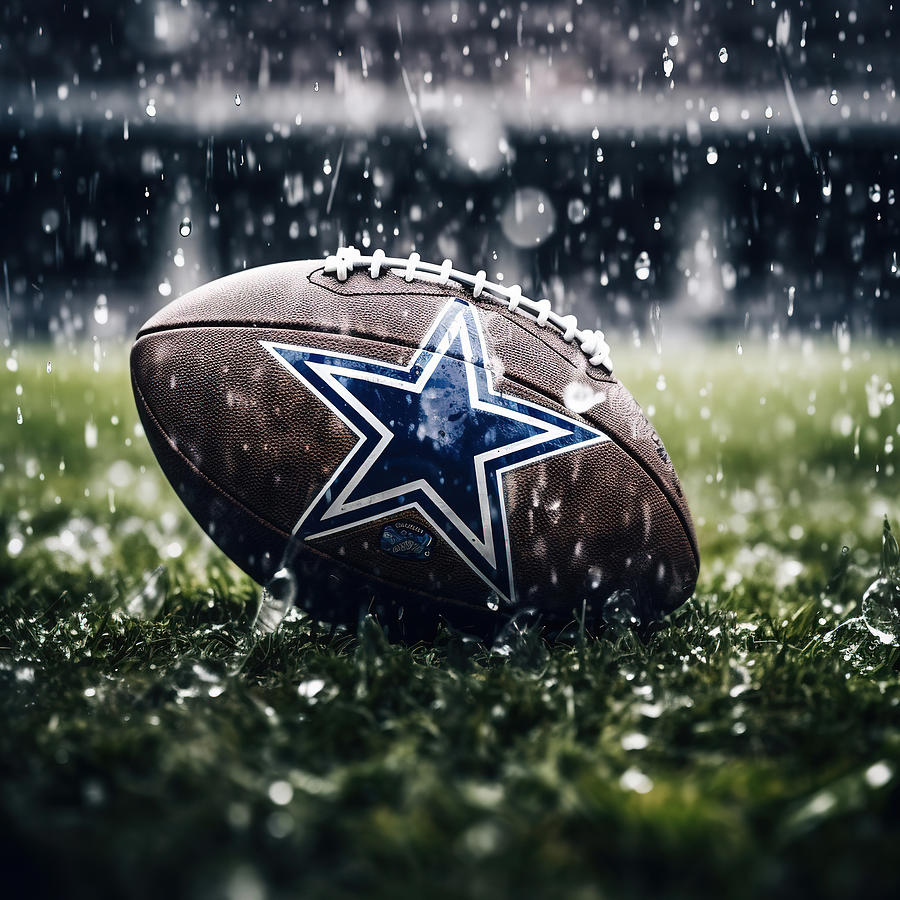 Dallas Cowboys Football Drenched Digital Art by Athena Mckinzie