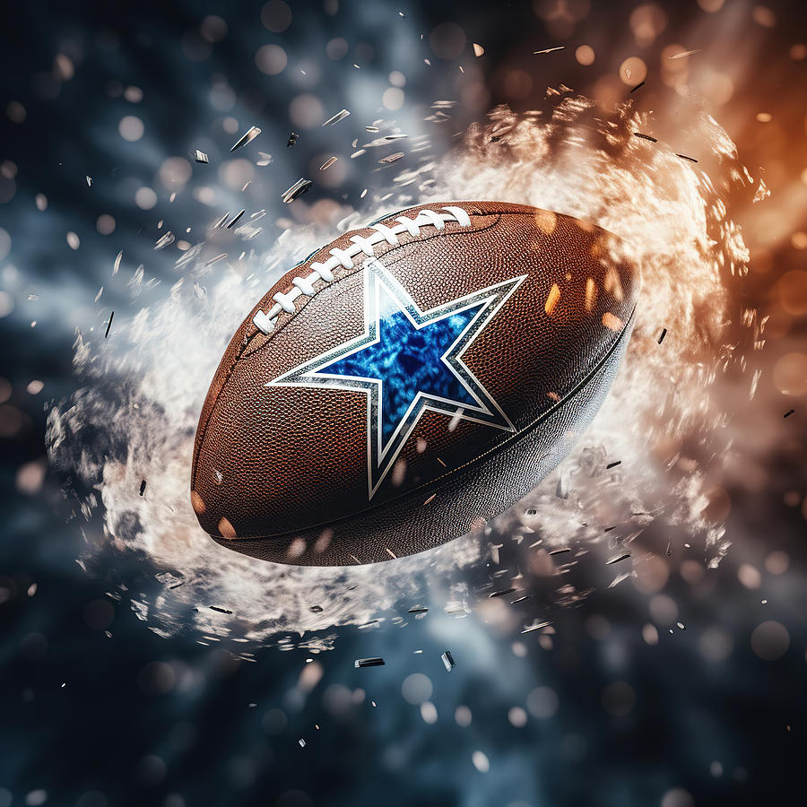 Dallas Cowboys Football Spiraling Out Of Control Digital Art by Athena Mckinzie