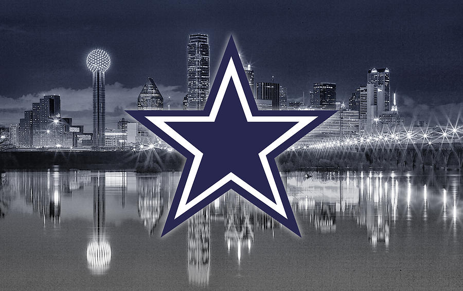 Dallas Cowboys NFL Skyline Digital Art by SportsHype Art