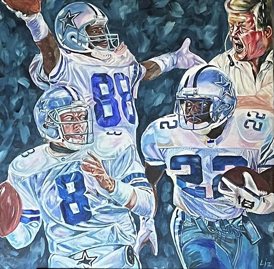 Dallas Cowboys of the Nineties Painting by Liz Noska - Fine Art America