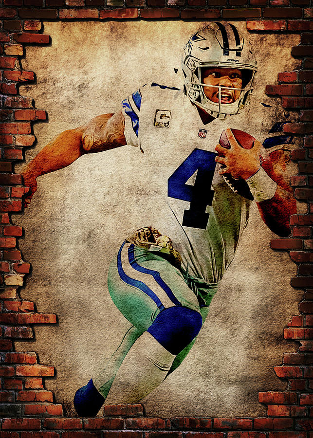 Dallas Cowboys Player Dak Prescott Dakprescott Dak Prescott Digital Art ...