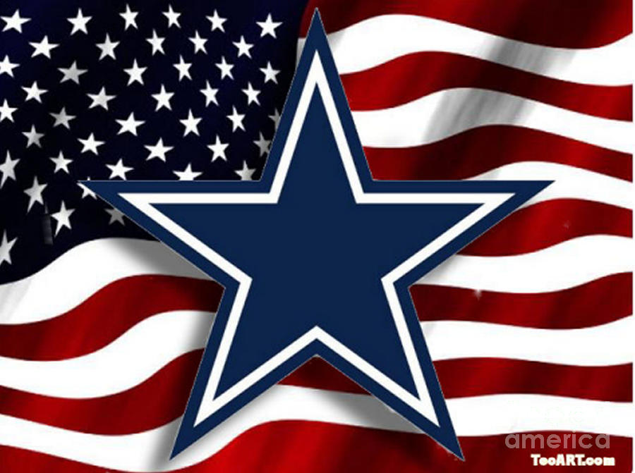 Dallas Cowboys Usa Flag Art Art Print by Teo Alfonso - Pixels