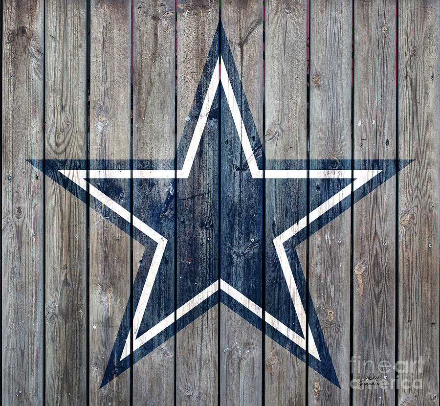 Dallas Cowboys Wood Art 2 Digital Art by CAC Graphics