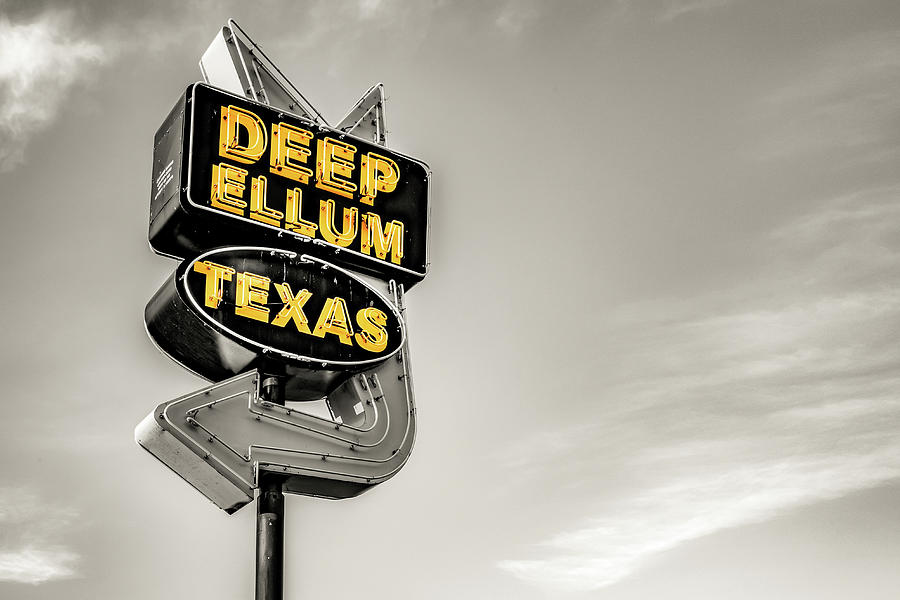 Dallas Deep Ellum Neon In Selective Color - Texas Photograph by Gregory Ballos