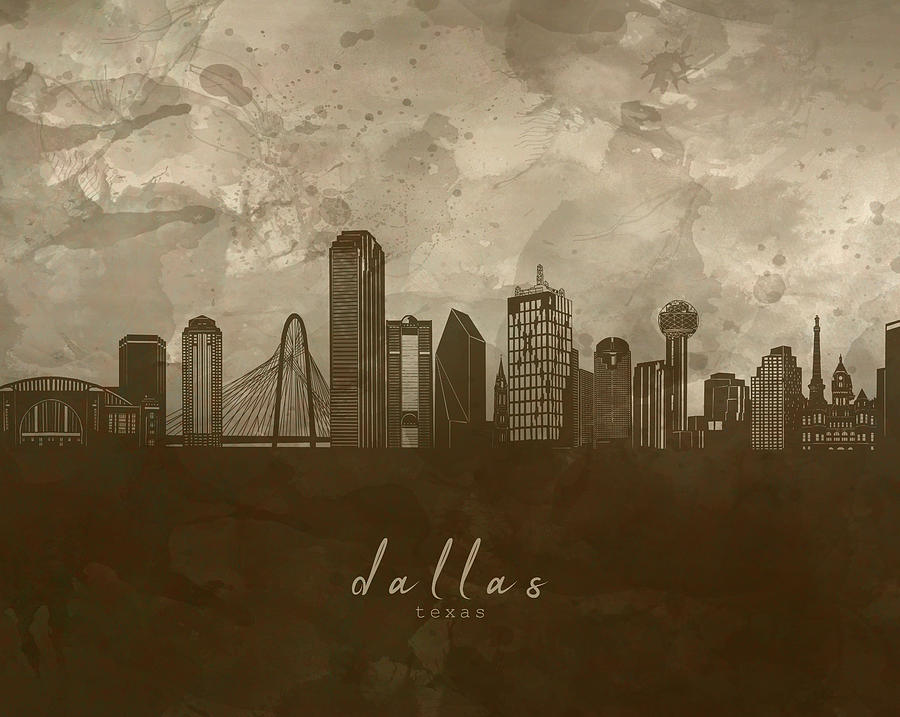 Dallas Skyline Panorama 4 Digital Art