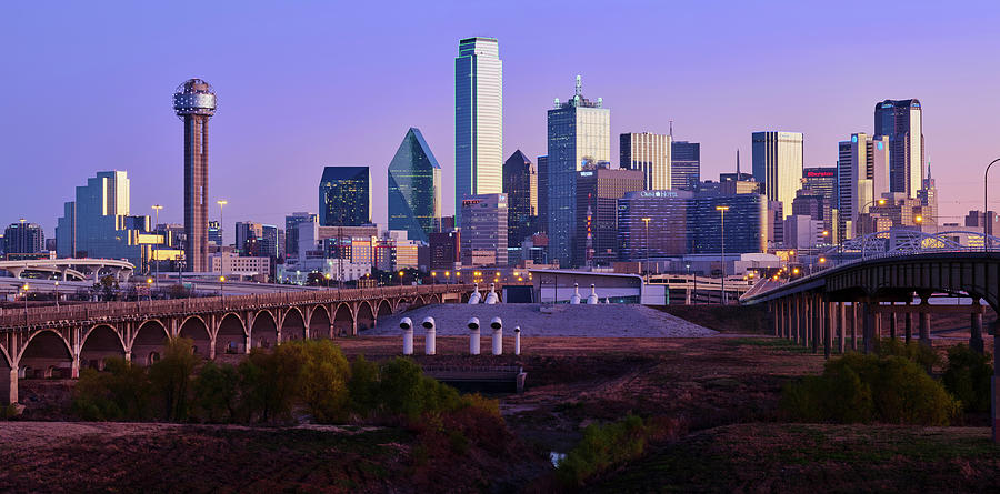 Dallas Skyline Sunrise 121020 Photograph by Rospotte Photography