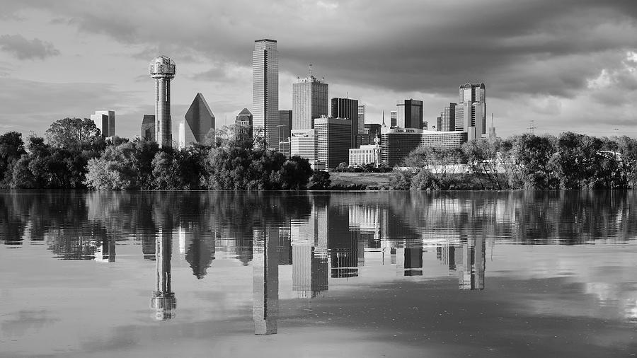 Dallas Texas Cityscape Reflection Photograph by Robert Bellomy