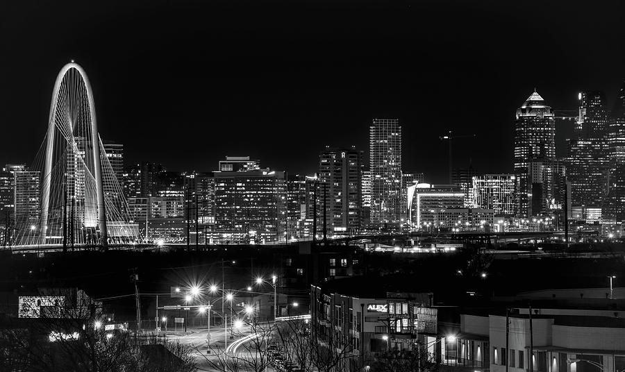 Dallas Texas Panorama At Night Photograph by Dan Sproul