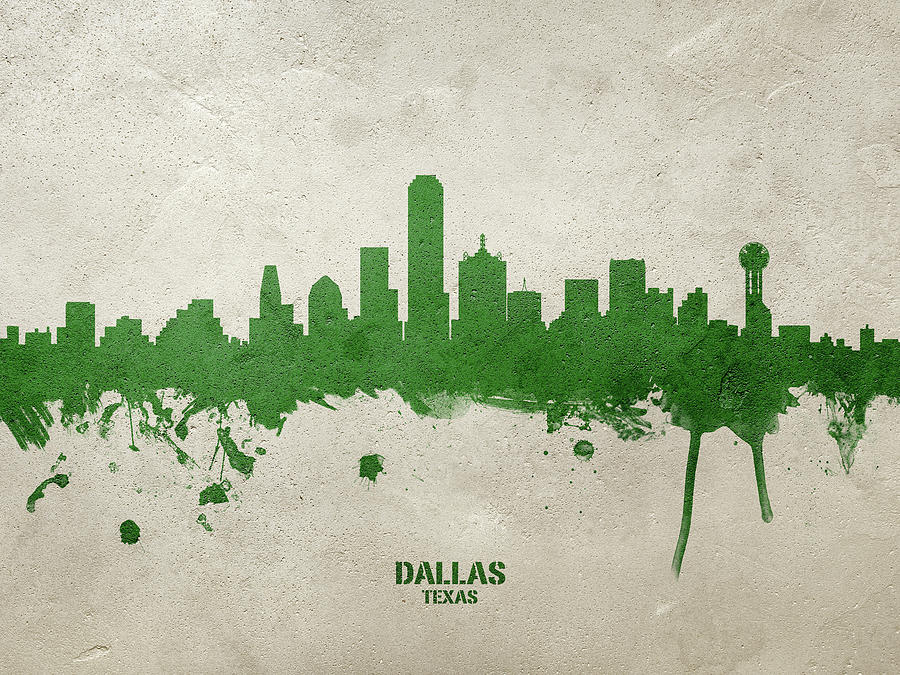 Dallas Texas Skyline #35 Digital Art by Michael Tompsett